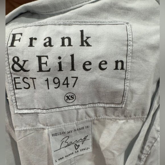 Frank & Eileen 100% Cotton Barry Button Down Light Blue Long Sleeve Top Size XS - Picture 12 of 13